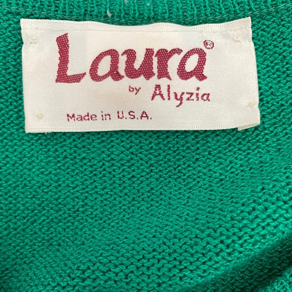 Vintage Kelly Green Knit Skirt Set - Picture 4 of 6